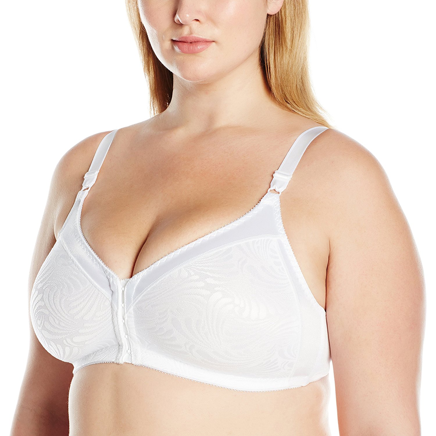 Details about  / 016X10 Bali 1003 Double Support Front Close Wirefree Bra 34D White